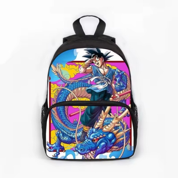 Anime Character and Dragon Graphic Backpack - Picture 2 of 6